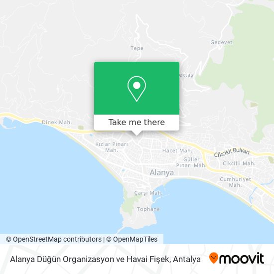 Alanya Düğün Organizasyon ve Havai Fişek map