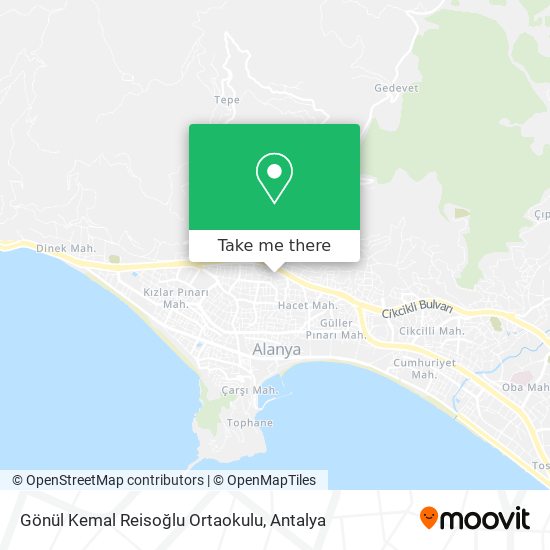 Gönül Kemal Reisoğlu Ortaokulu map