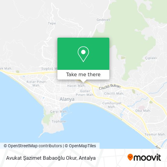 Avukat Şazimet Babaoğlu Okur map