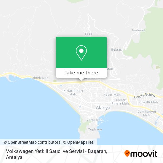 Volkswagen Yetkili Satıcı ve Servisi - Başaran map