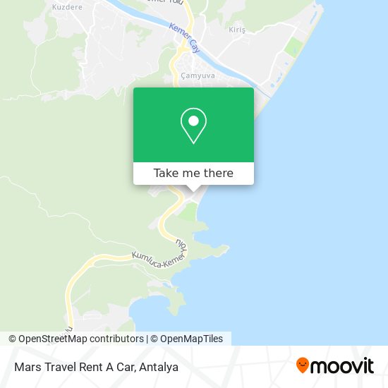 Mars Travel Rent A Car map