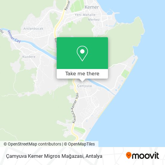 Çamyuva Kemer Migros Mağazasi map