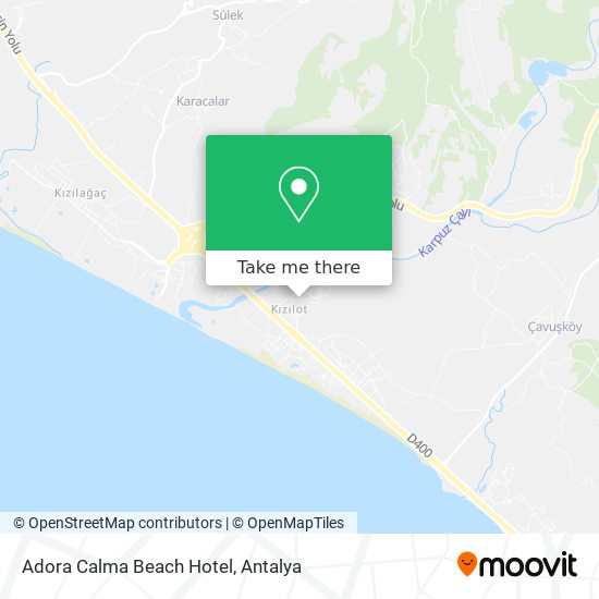 Adora Calma Beach Hotel map