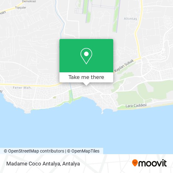 Madame Coco Antalya map