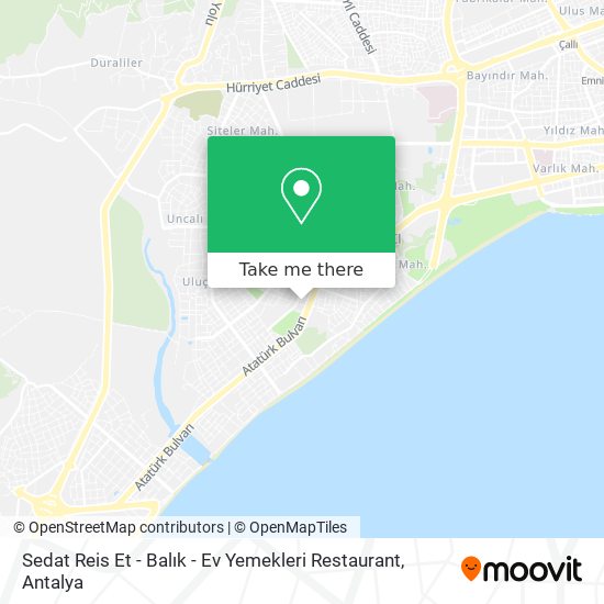 Sedat Reis Et - Balık - Ev Yemekleri Restaurant map