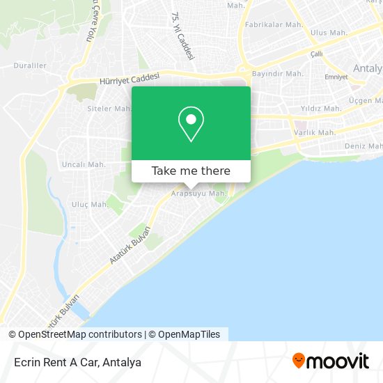 Ecrin Rent A Car map