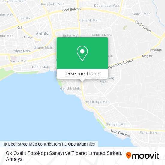 Gk Ozalıt Fotokopı Sanayı ve Tıcaret Lımıted Sırketı map