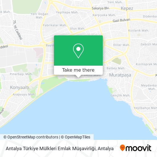Antalya Türkiye Mülkleri Emlak Müşavirliği map