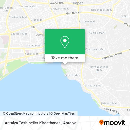 Antalya Tesbihçiler Kiraathanesi map