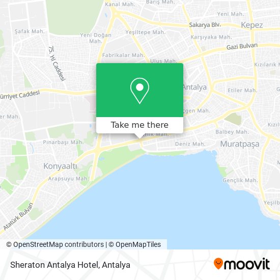 Sheraton Antalya Hotel map