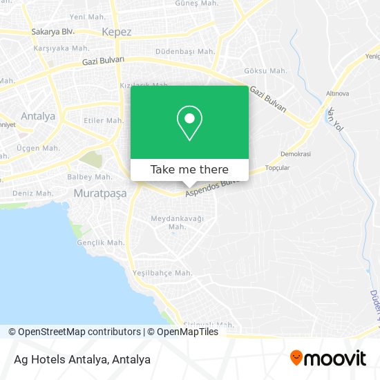 Ag Hotels Antalya map