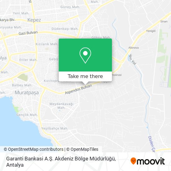 Garanti Bankasi A.Ş. Akdeniz Bölge Müdürlüğü map