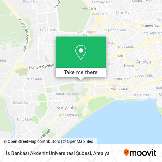 İş Bankası Akdeniz Üniversitesi Şubesi map