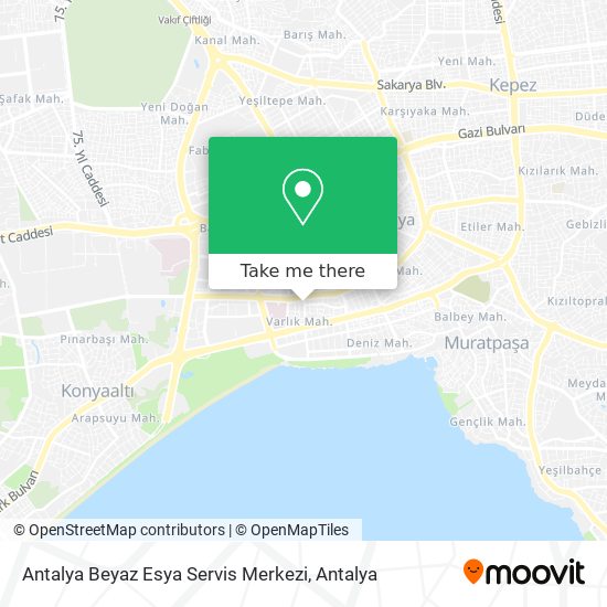 Antalya Beyaz Esya Servis Merkezi map