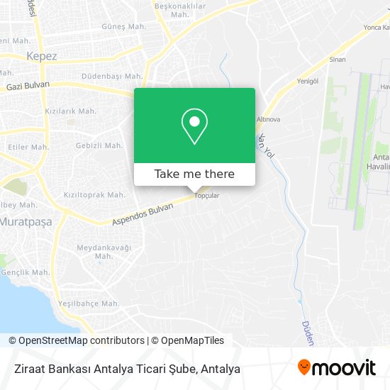 Ziraat Bankası Antalya Ticari Şube map