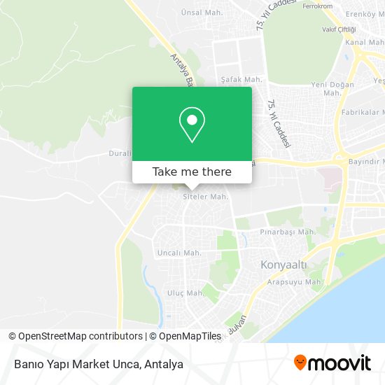Banıo Yapı Market Unca map