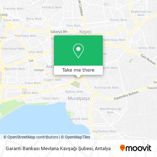 Garanti Bankası Mevlana Kavşağı Şubesi map