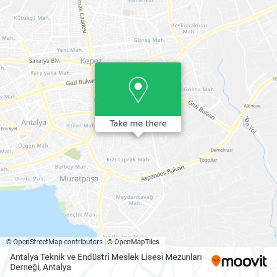 Antalya Teknik ve Endüstri Meslek Lisesi Mezunları Derneği map