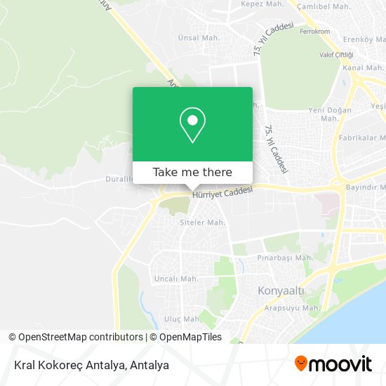 Kral Kokoreç Antalya map