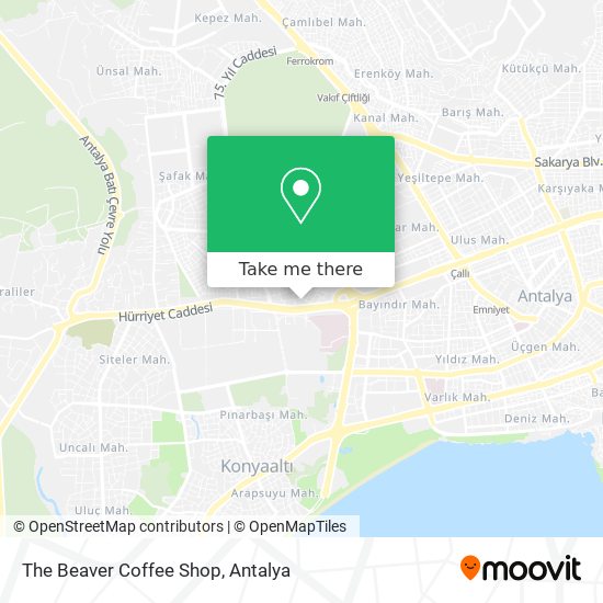 The Beaver Coffee Shop map