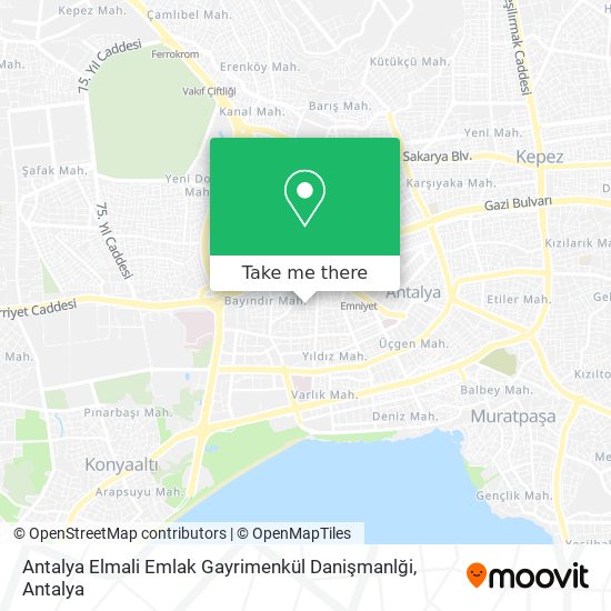 Antalya Elmali Emlak Gayrimenkül Danişmanlği map