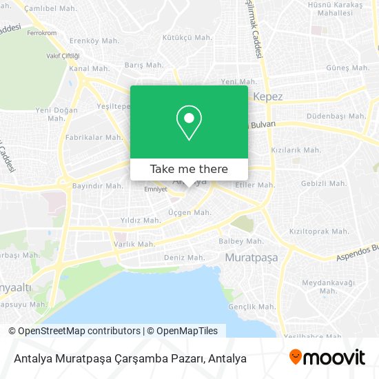 Antalya Muratpaşa Çarşamba Pazarı map