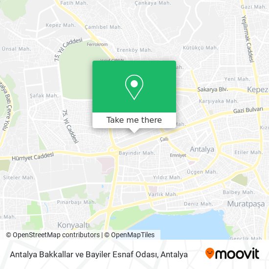 Antalya Bakkallar ve Bayiler Esnaf Odası map