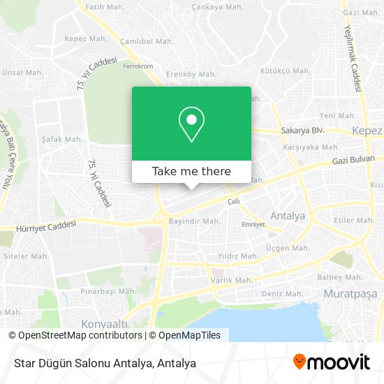 Star Dügün Salonu Antalya map