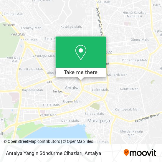 Antalya Yangın Söndürme Cihazları map