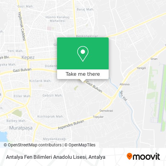 Antalya Fen Bilimleri Anadolu Lisesi map