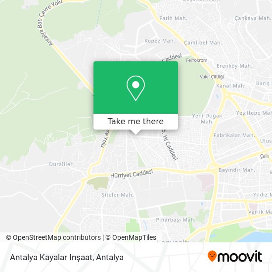Antalya Kayalar Inşaat map