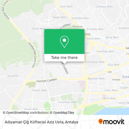 Adıyaman Çiğ Köftecisi Aziz Usta map