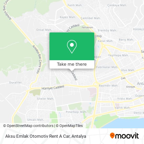 Aksu Emlak Otomotiv Rent A Car map