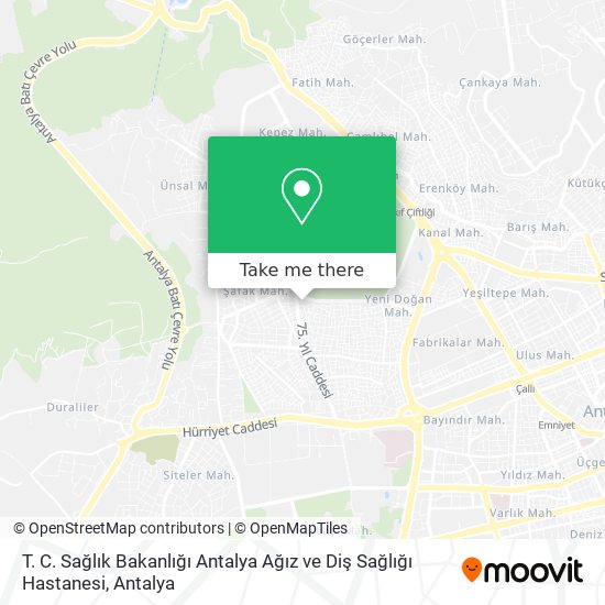 T. C. Sağlık Bakanlığı Antalya Ağız ve Diş Sağlığı Hastanesi map