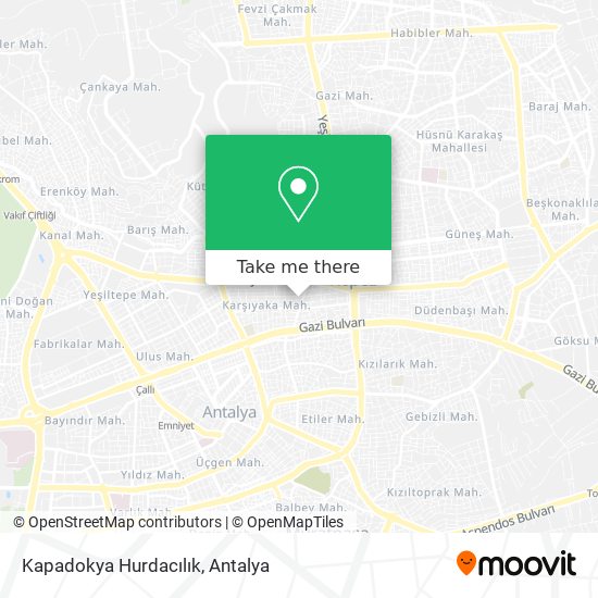 Kapadokya Hurdacılık map