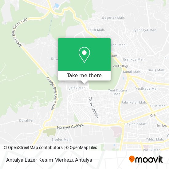 Antalya Lazer Kesim Merkezi map