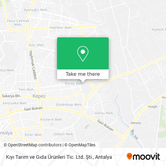 Kıyı Tarım ve Gıda Ürünleri Tic. Ltd. Şti. map