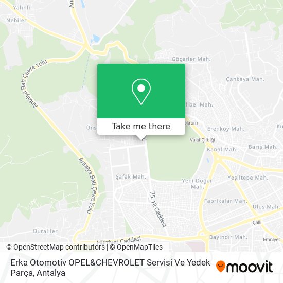 Erka Otomotiv OPEL&CHEVROLET Servisi Ve Yedek Parça map