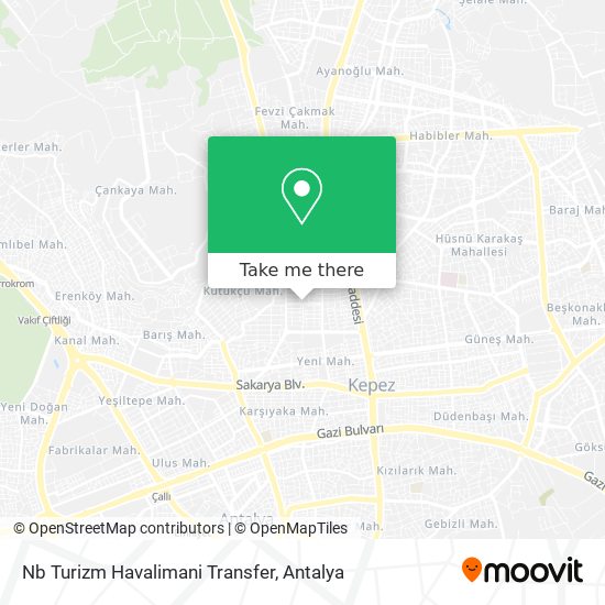 Nb Turizm Havalimani Transfer map