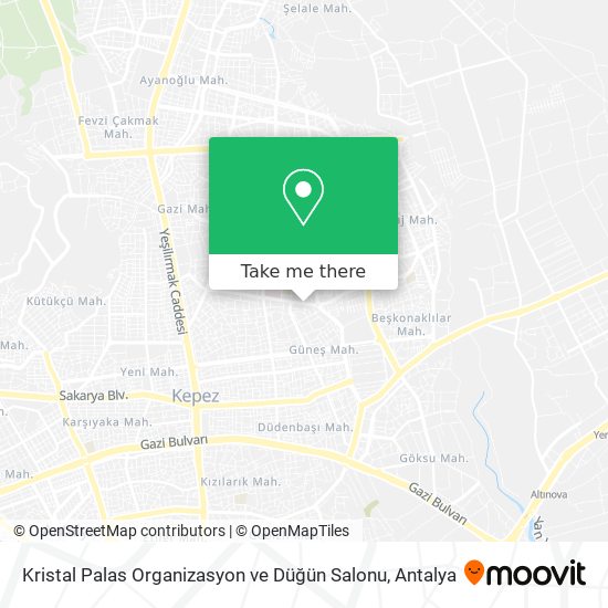 Kristal Palas Organizasyon ve Düğün Salonu map