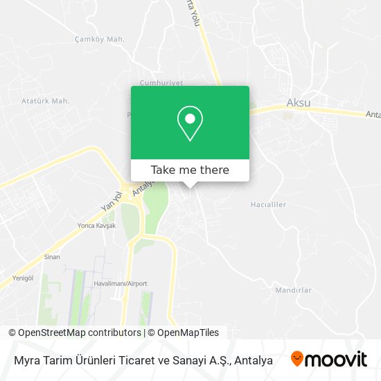 Myra Tarim Ürünleri Ticaret ve Sanayi A.Ş. map