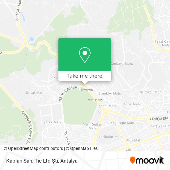 Kaplan San. Tic Ltd Şti map