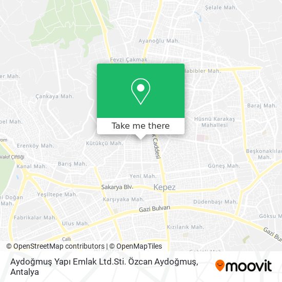 Aydoğmuş Yapı Emlak Ltd.Sti. Özcan Aydoğmuş map