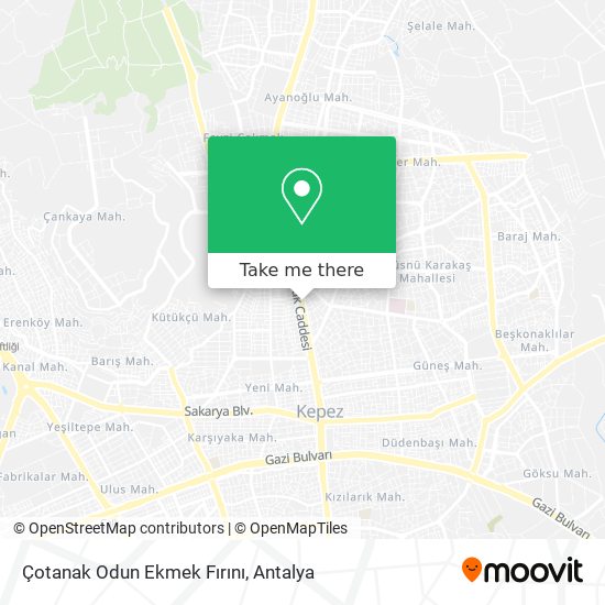 Çotanak Odun Ekmek Fırını map