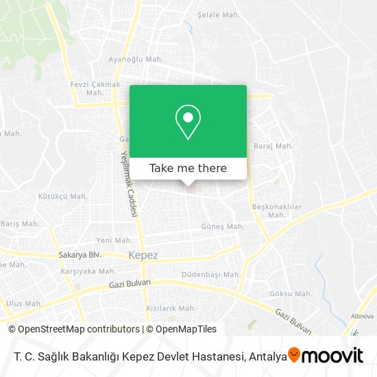 T. C. Sağlık Bakanlığı Kepez Devlet Hastanesi map