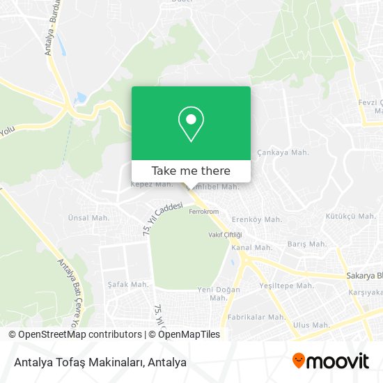 Antalya Tofaş Makinaları map