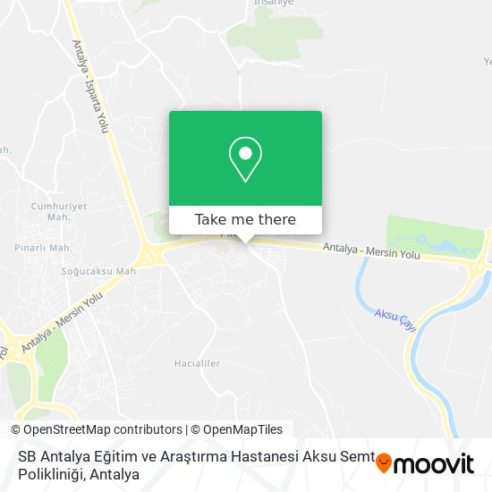 SB Antalya Eğitim ve Araştırma Hastanesi Aksu Semt Polikliniği map