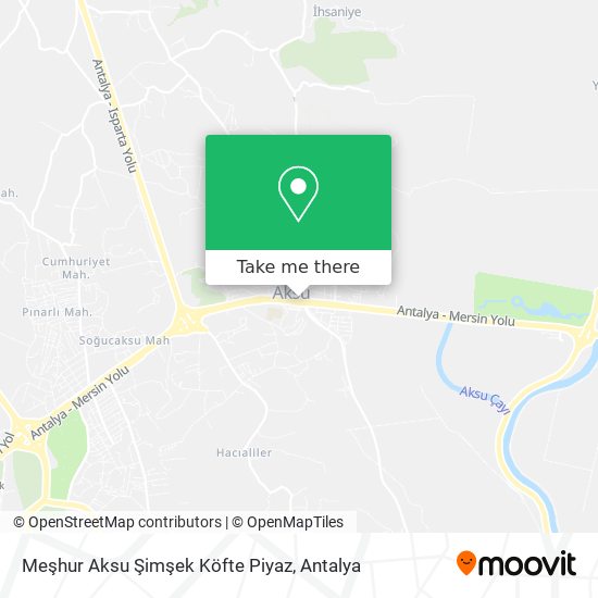 Meşhur Aksu Şimşek Köfte Piyaz map