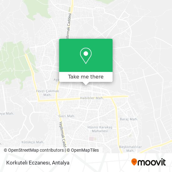 Korkutelı Eczanesı map