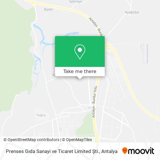 Prenses Gıda Sanayi ve Ticaret Limited Şti. map